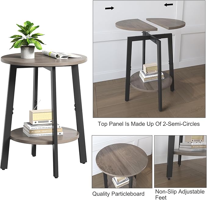 Side Table, Small Round End Table - Image 5