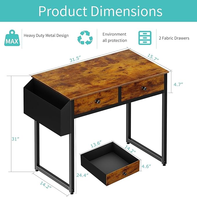 Lufeiya Small Computer Desk - Image 3