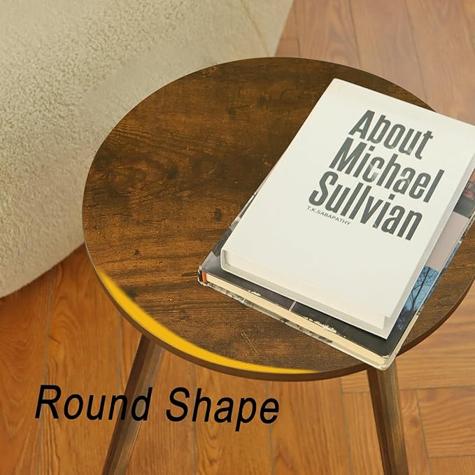 AWASEN Round Side Table, Small End Table - Image 5