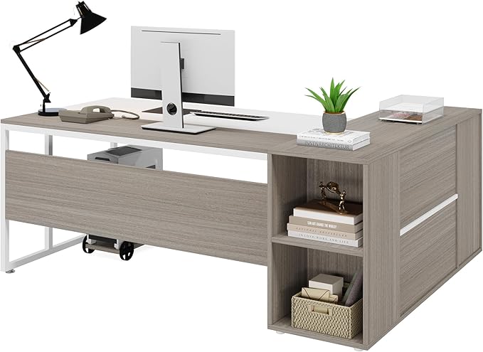 Tribesigns 71 inch Executive Desk, L Shaped Desk - Image 9