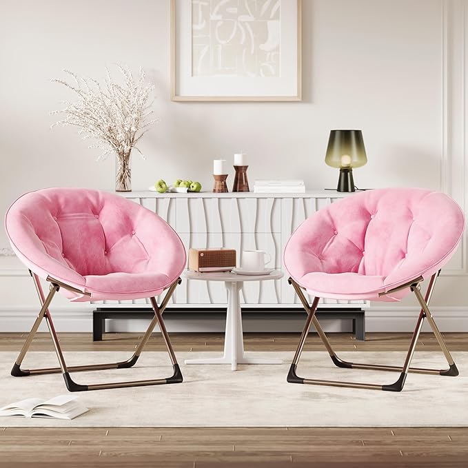 Comfy Saucer Chairs, Cozy Faux Fur Living Room Chair - Image 6