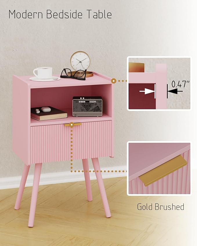 Nightstand, Modern Bedside Table - Image 6