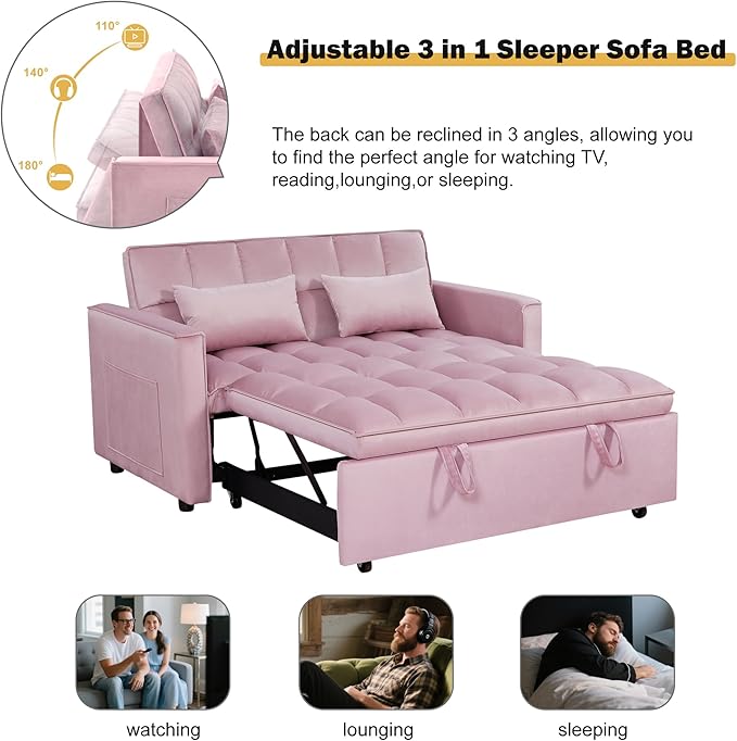 3 in1 Sofa Bed, Pull-Out Sleeper Sofa Bed - Image 7