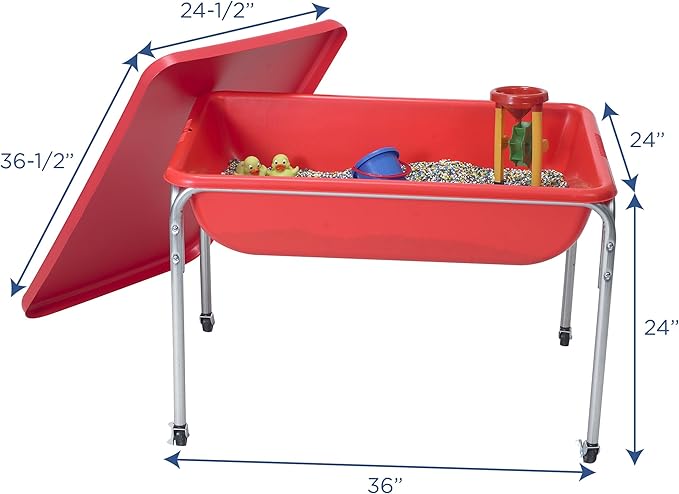 Children's Factory Medium Sensory Table – 24″ Height Table and Lid, Sandbox - Image 2