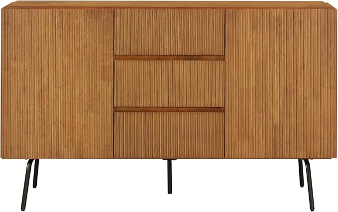 NTC Veil Sideboard with 2 Doors and 3 Drawers, Buffet Cabinet with Vertical - Image 5