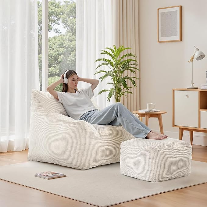 INMOZATA Bean Bag Chair for Adults, 3FT Beanbag Chair - Image 7