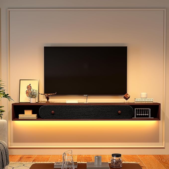 Floating TV Stand Wall Mounted 55'', Modern Media Console - Image 7