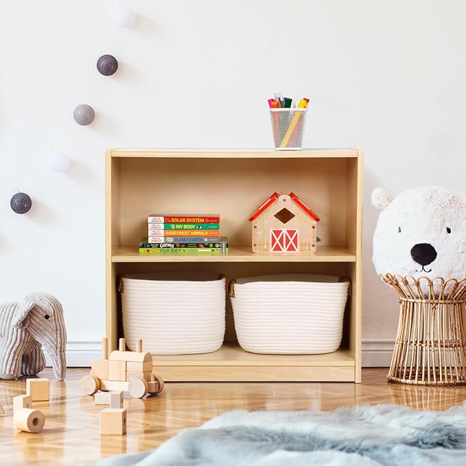 OOOK Montessori Toy Shelf, Kids Bookshelf and Toy Storage, Small Bookshelf - Image 2