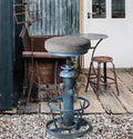 Topower American Antique Industrial Round Bottom Adjustable Height Cafe Coffee by Topower