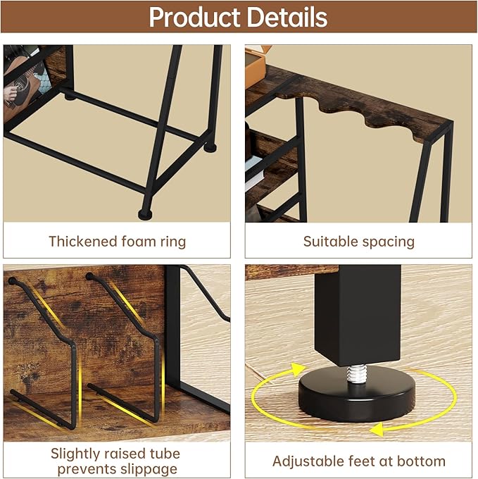 Hosfais 3 Tier Record Player Stand, Guitar Stand - Image 6