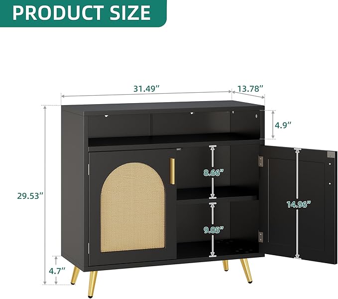 DWVO Buffet Sideboard Cabinet, Accent Storage Cabinet - Image 2