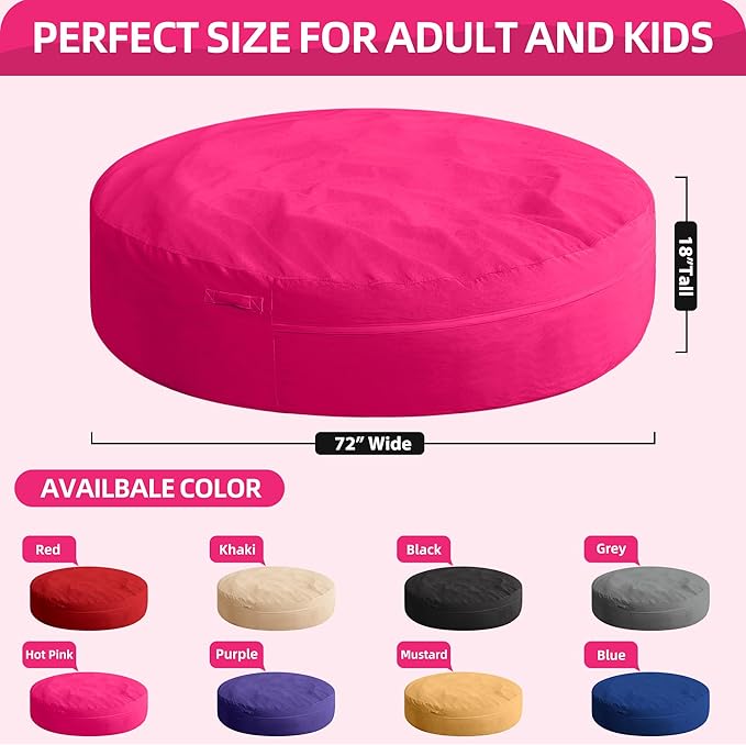 HABUTWAY XX-Large Bean Bag Chair: Giant 7' Memory Foam Furniture Bean Bag Chairs - Image 3