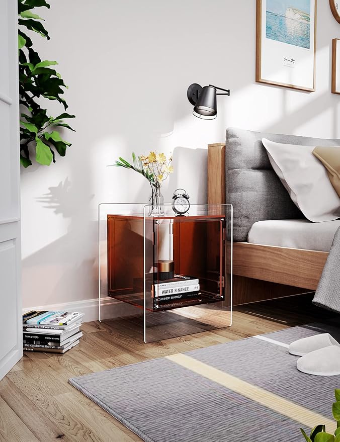 Acrylic Nightstand Colorful Bedside Table - Image 2
