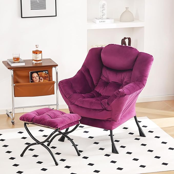 Lazy Chair and Ottoman, Large Accent Lounge Chair - Image 6