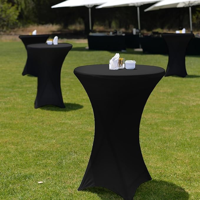 Wenqik 2 Sets 32" High Top Round Folding Cocktail Tables White Bar Height - Image 2