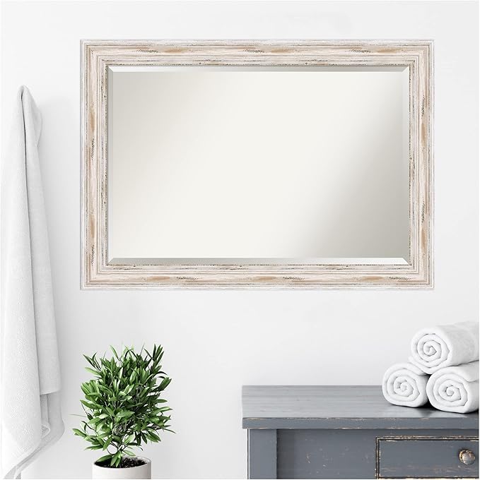 Amanti Art White Bathroom Mirror - Image 7
