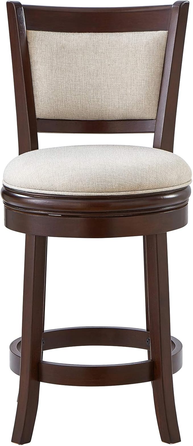 Ball & Cast Swivel Barstool Upholstered Counter Stool 24 inch Kitchen Wooden - Image 7