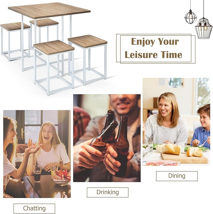 Giantex 5 Piece Dining Table Set, Dining Set - Image 9