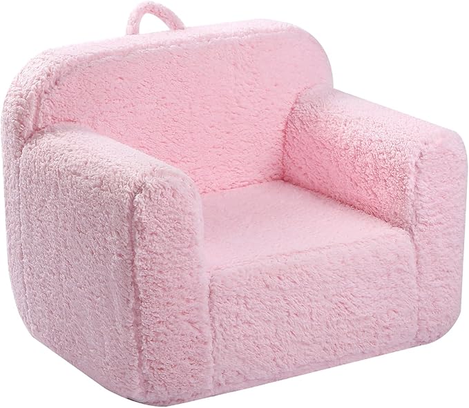 Kids Snuggly-Soft Sherpa Chair, Cuddly Toddler Foam Chair by MOMCAYWEX