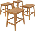 Plank+Beam Smythe Dining Stool, Sturdy Wood Modern Kitchen Stool, Saddle Seat by PlankBeam