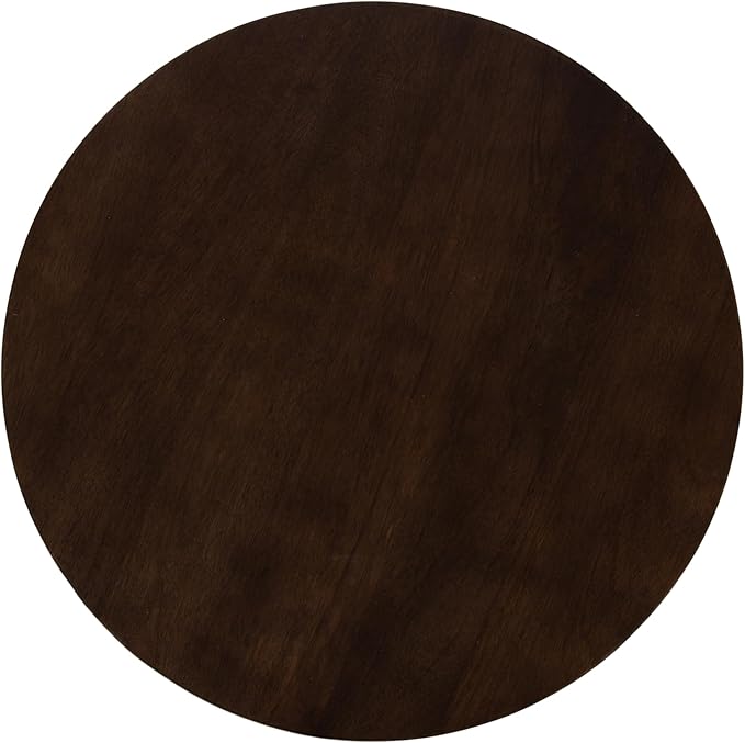 Kate and Laurel Talcott Modern Round Wood Side Table, Dark Brown, Transitional - Image 7