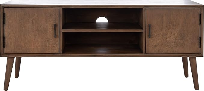 SAFAVIEH Sorrel TV Stand for up to 55" Flatscreen – Brown, 2 Doors - Image 4
