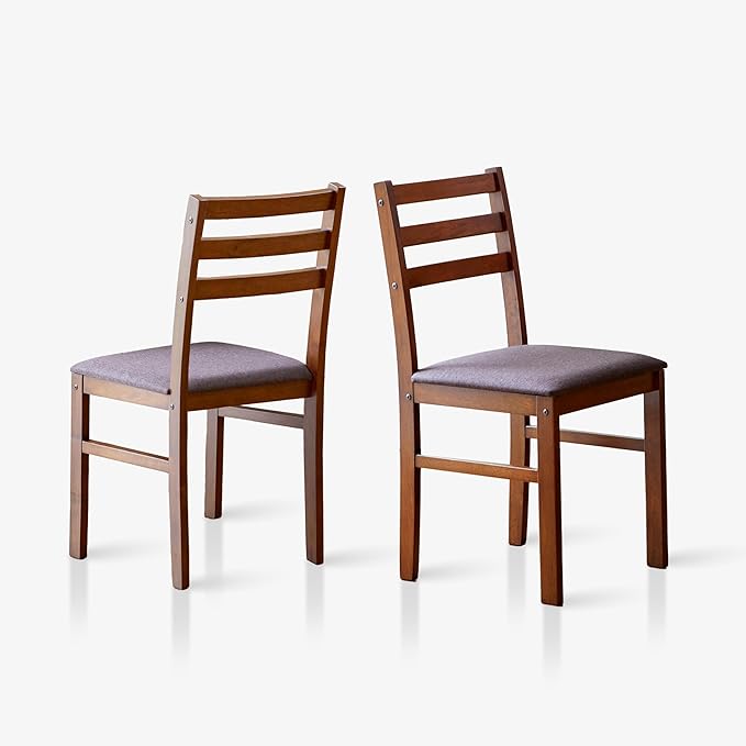 Livinia Seattle Modern Farmhouse Kitchen Dining Room Chair Set of 2, Solid Wood by Livinia