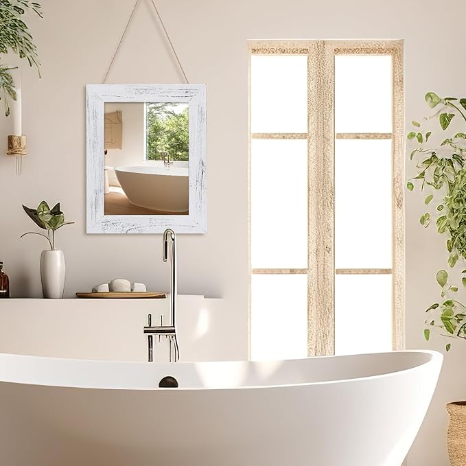 QDSSDECO 16"×20" Wall Mirror Farmhouse Decor Rectangular Mirror Hanging - Image 7