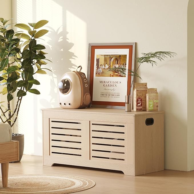 DINZI LVJ Storage Chest, 43.3”Wooden Storage Box - Image 8