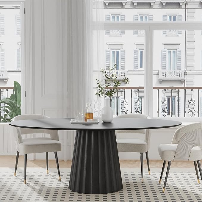 Casaphoria 67" Oval Dining Table, Modern Wood Kitchen Table - Image 7