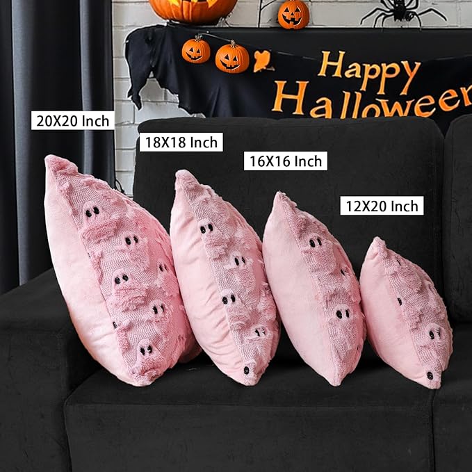 4TH Emotion Halloween Ghost Decorative Lumbar Pillow Covers 12x20 Set of 2 - Image 6