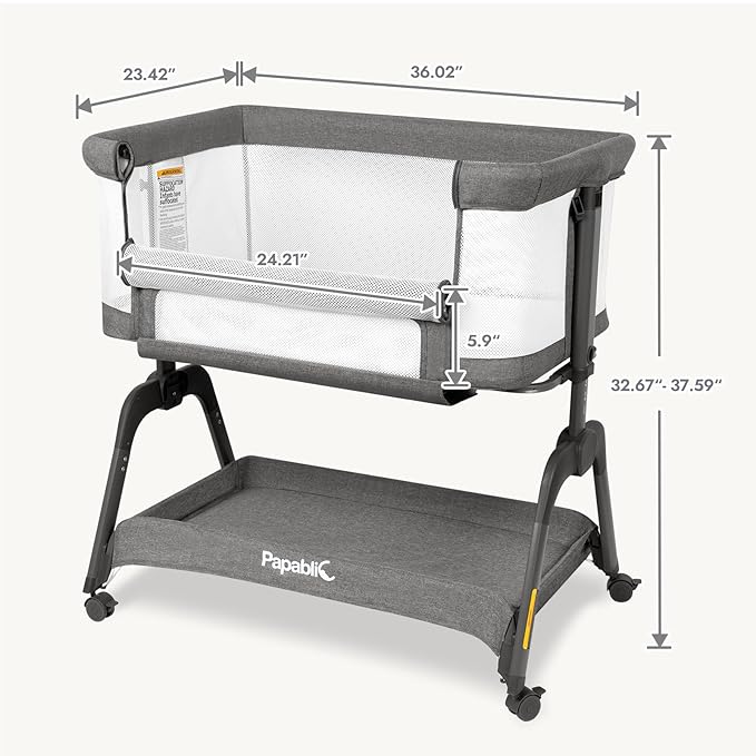 Papablic Baby Bassinet, Bedside Bassinet - Image 8