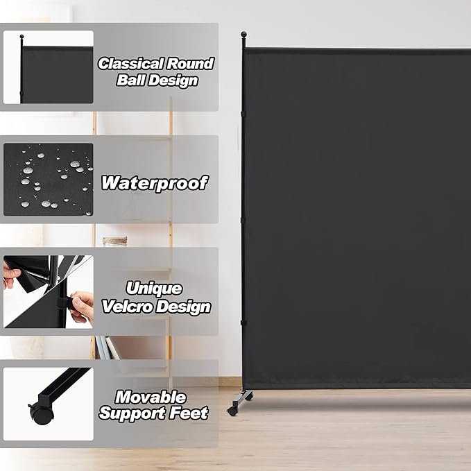 6FT Single Panel Room Divider - Image 2
