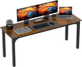 HOMCOM Modern Simple Large Computer Desk, Rustic Brown by HOMCOM