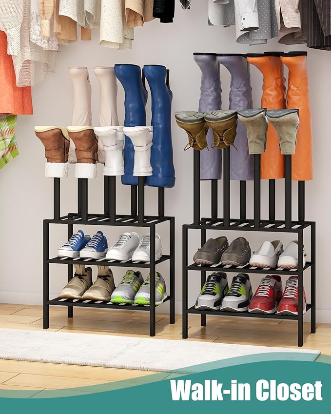 Black Boot Rack, Small Boot Rack Organizer Tall Boots - Image 7