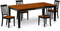 East West Furniture QUAN5-BCH-W 5 Piece Dining Room Table Set Includes a by EastWestFurniture