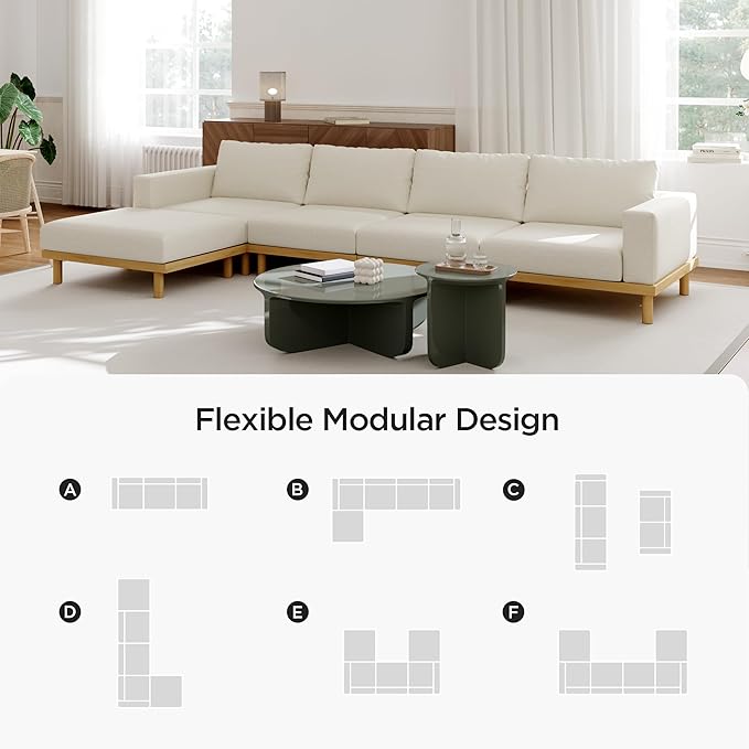 Acanva Minimalist Modular Sectional Sofa - Image 5