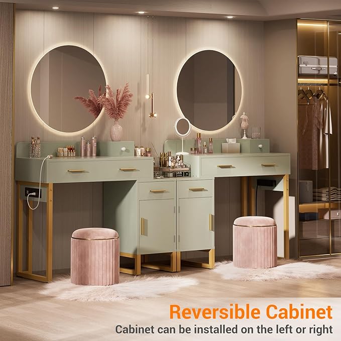 Vanity Desk with 4 Storage Drawers - Image 4