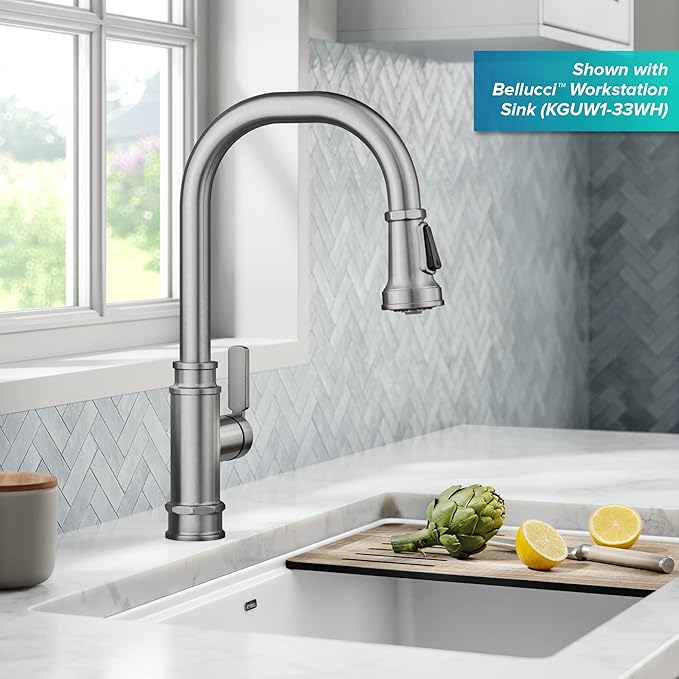 KRAUS Allyn Transitional Industrial Pull-Down Single Handle Kitchen Faucet in - Image 3
