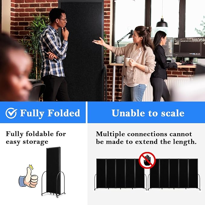 Folding Room Partition, Privacy Room Screen - Image 4