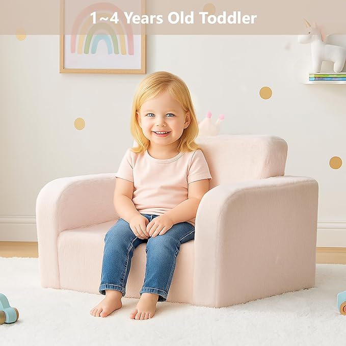 MONKISS Toddler Couch, 2-in-1 Kids Sofa Fold Out, Convertible Sofa to Lounger - Image 2