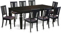 East West Furniture LGDU9-BLK-LC 9 Piece Kitchen Table Set Includes a Rectangle by EastWestFurniture