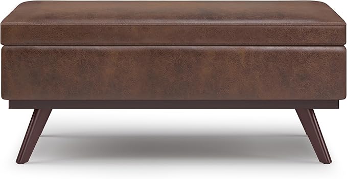 SIMPLIHOME Owen 42 inch Wide Mid Century Modern Rectangle Lift Top Large Coffee - Image 5