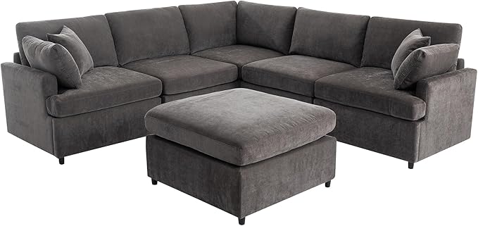 Merax 6-Seater Modern Large U-Shape Sectional Sofa, - Image 3