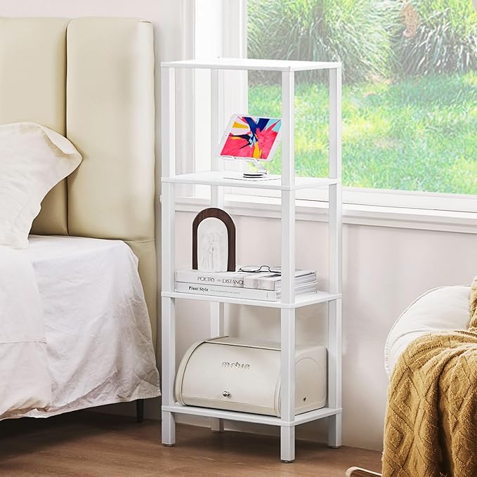 4 Tier Tall Wooden Bookshelf - Image 7