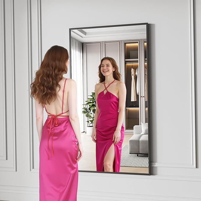 Koonmi Bathroom Mirror 30x55 Black Bathroom Wall-Mounted Mirrors, Modern Vanity - Image 6