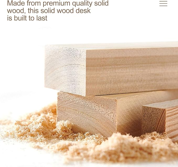 Solid Wood Folding Desk, Foldable Computer Desk - Image 6