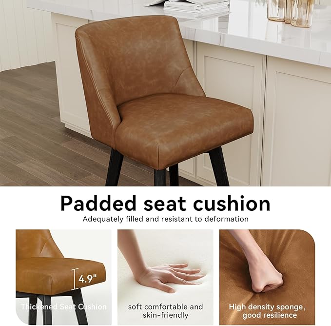 Vipbear Swivel Counter Height Bar Stools Set of 4, 26.8" H Counter Stools - Image 4