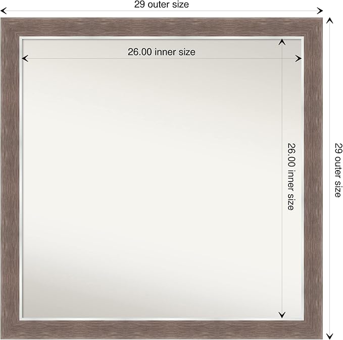 Amanti Art Brown Bathroom Mirror - Image 4