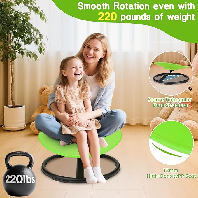 Sensory Spinning Chair for Autistic Kids, Spinning Swivel Chair Training Body - Image 4
